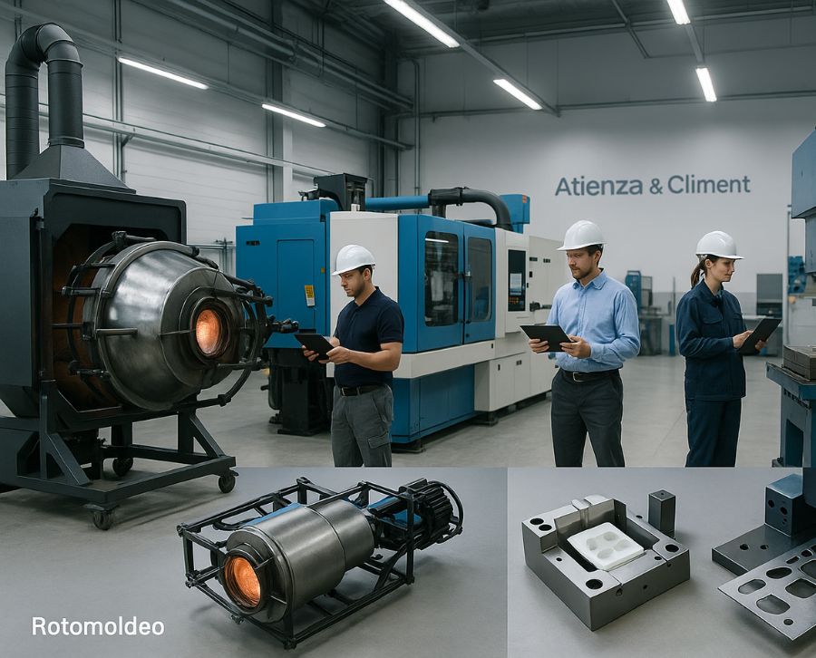 Rotomoldeo, troquelado, inyección